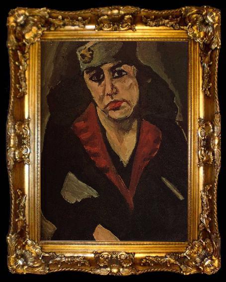 framed  Chaim Soutine La Russe (Portait de Femme), ta009-2